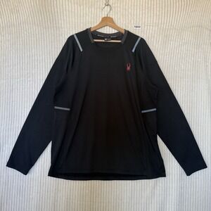 Spyder Active ProWeb Moisture Wicking Compression Base Layer Black Men's Size L